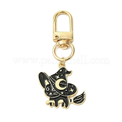2 pz 2 stili Halloween gatto lega ciondolo decorazione smaltata&nbsp;HJEW-JM02808