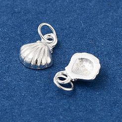 925 breloques coquillage en argent sterling avec anneaux ouverts&nbsp;STER-K181-07S
