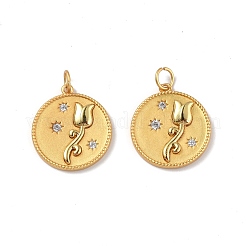 Pendentifs en laiton zircon cubique transparent&nbsp;KK-E068-VF345