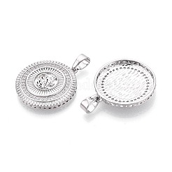 Pendentifs en zircone cubique clair en laiton&nbsp;KK-T081-09P