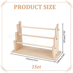 Présentoirs à bracelets en bois à 3 niveau&nbsp;ODIS-WH0043-316