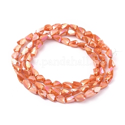 Electroplate opaco colore solido perle di vetro fili&nbsp;EGLA-G035-B-FR01