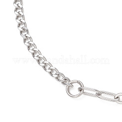 Bracelets en acier inoxydable 304 à maillons gourmette et câble pour femmes&nbsp;BJEW-JB13116