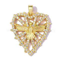Pendentifs en laiton zircon cubique transparent&nbsp;CU-OY001-44G