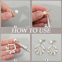 Boucles d'oreilles à tige en acier inoxydable 304&nbsp;EJEW-SP0001-17A