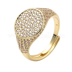 Manschettenringe aus Messing mit Mikropavé-Zirkonia für Damen&nbsp;RJEW-A069-13G-03