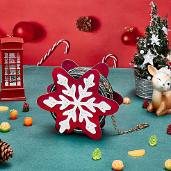 Mini-Schneeflocken-Geldbörse zum Selbermachen für Weihnachten&nbsp;DIY-WH0410-90A