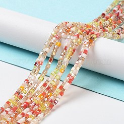 Brins de perles de verre de galvanoplastie de couleur dégradée&nbsp;X-GLAA-E042-05-B01