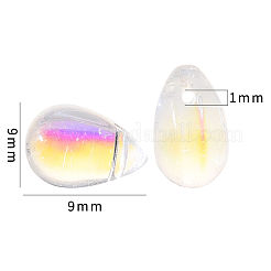 Encantos de vidrio pintado con aerosol transparente 20pcs&nbsp;GLAA-YW0001-03A