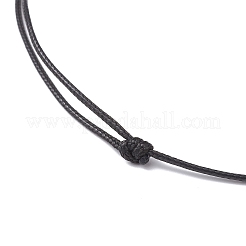 2 collana con ciondolo a croce in cordino di poliestere cerato nero&nbsp;NJEW-JN05384