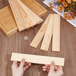 Tranches de bois de forme rectangulaire non finies&nbsp;FIND-WH0438-002B