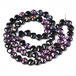 Chapelets de perles en verre électroplaqué&nbsp;EGLA-S188-14-C01