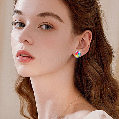 50 pièce de boucles d'oreilles rondes et plates en acier inoxydable 304&nbsp;STAS-BBC0010-39B