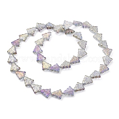 Brins de perles de verre de galvanoplastie transparentes&nbsp;EGLA-C002-FR01