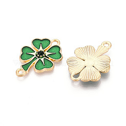 Saint Patrick's Day Legierung Emaille Verbindungsstück Charms&nbsp;FIND-N011-26KCG