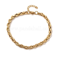 304 Edelstahl-Kaffeebohnen-Kettenarmbänder für Damen&nbsp;BJEW-B140-01B-G