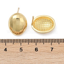 Aretes ovalados de latón&nbsp;EJEW-H154-09C-G