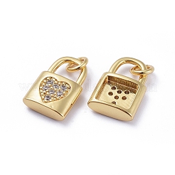 Pendentifs avec zircon cubiques à micro-pavés en laiton&nbsp;LS-ZIRC-G163-20G