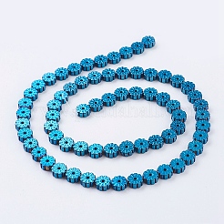 Perlas de hematita sintéticas no magnéticas galvanizadas al vacío con revestimiento de PVD&nbsp;G-F534-H07