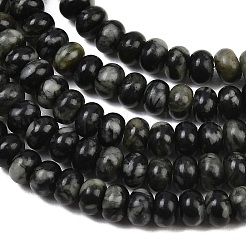 Stränge aus natürlichen schwarzen Jaspisperlen&nbsp;G-L647-D06-4x6mm
