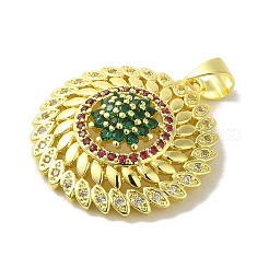 Pendentifs en laiton avec zircon cubique micro pavé&nbsp;KK-Z042-20G-01