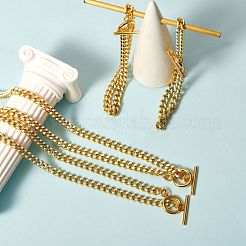 Ensembles bracelet gourmette en laiton et collier gourmette&nbsp;SJEW-SZ0001-011B