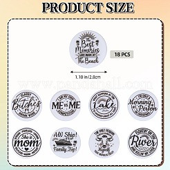 Perles focales rondes plates en silicone imprimées de qualité alimentaire&nbsp;SIL-SZ0001-31