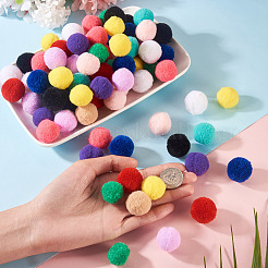 120 Stück 12 Farben hochelastischer Polyester-Pomponball&nbsp;DIY-TA0013-41