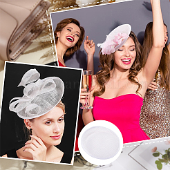 Mini-Hut-Fascinator-Basis aus Leinenstoff&nbsp;AJEW-WH0472-53A