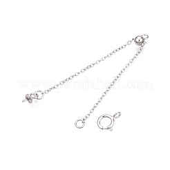 925 rallonge de chaîne en argent sterling anti-ternissement&nbsp;STER-N016-02K