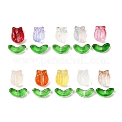 40pcs 2 Arten transparente Glasperlen&nbsp;GLAA-FP0001-26