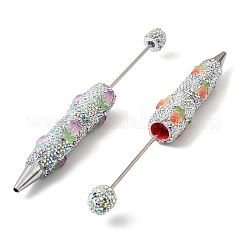 Perlenstift aus Polymer-Ton mit Strassen und Tulpenharz&nbsp;AJEW-B108-02B