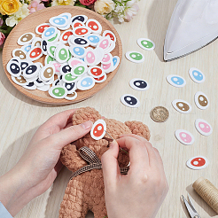 72 par de parches de tela para coser con fieltro de ojos de 6 colores&nbsp;PATC-NB0001-70