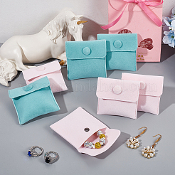 12 pièces sacs à bijoux carrés en velours 2 couleurs&nbsp;TP-CP0001-02A