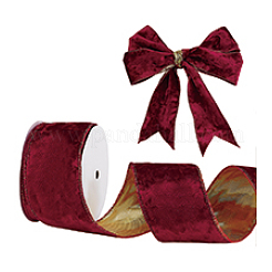 10 Yard einseitiges Samtband mit Draht&nbsp;OCOR-WH0091-08B