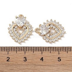 Messing micro pave klare zirkonia anhänger&nbsp;KK-S367-09B