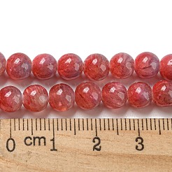 Gefärbt natürlichen weißen Jade Perlen Stränge&nbsp;G-F764-01D