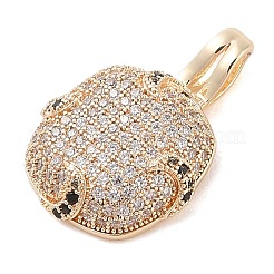 Pendentifs avec zircon cubiques à micro-pavés en laiton&nbsp;KK-S388-15G