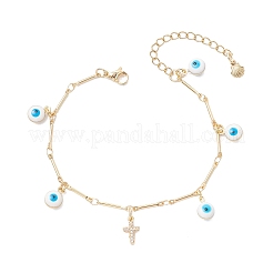 Bracelets à breloques en laiton et émail&nbsp;BJEW-JB12308-03