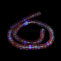 Perles de verre dépoli transparent&nbsp;X-FGLA-M002-01A