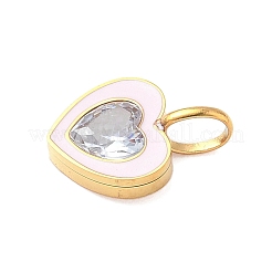 Anhänger aus 304 Edelstahl mit Mikropflaster und Zirkonia&nbsp;STAS-D364-03G