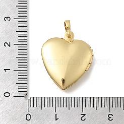 Herz-Medaillon-Anhänger aus Messing zum Valentinstag&nbsp;KK-D431-035E-G