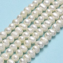 Fili di perle di perle d'acqua dolce coltivate naturali&nbsp;PEAR-F018-17C