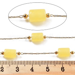 Handgefertigte Säulenketten aus synthetischen Bernsteinperlen&nbsp;CHS-P019-10G