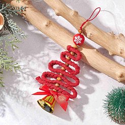 Weihnachtsbaum Polyester Anhänger Dekoration&nbsp;HJEW-JM04433-01