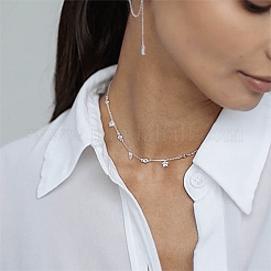 Sterling Silber Zirkon Stern Kreis Schmuckset für den täglichen Gebrauch elegant und kompakt&nbsp;XB3550-2