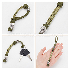 Cordón de paracaídas de nailon hecho a mano para hombres&nbsp;HJEW-WH0043-66AS-01
