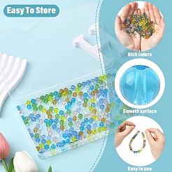 240 Stück 8 Farben transparente Glasperlenstränge&nbsp;GLAA-YW0005-30