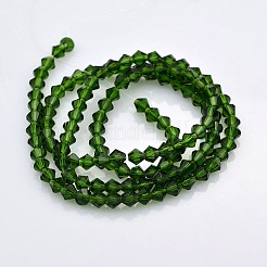 Chapelets de perles en verre à facettes bicone&nbsp;EGLA-P017-4mm-11