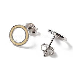Anlaufschutzring rhodiniert 925 Sterling Silber Ohrstecker&nbsp;PB1316-3